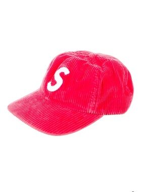 Supreme Red Corduroy Baseball Cap